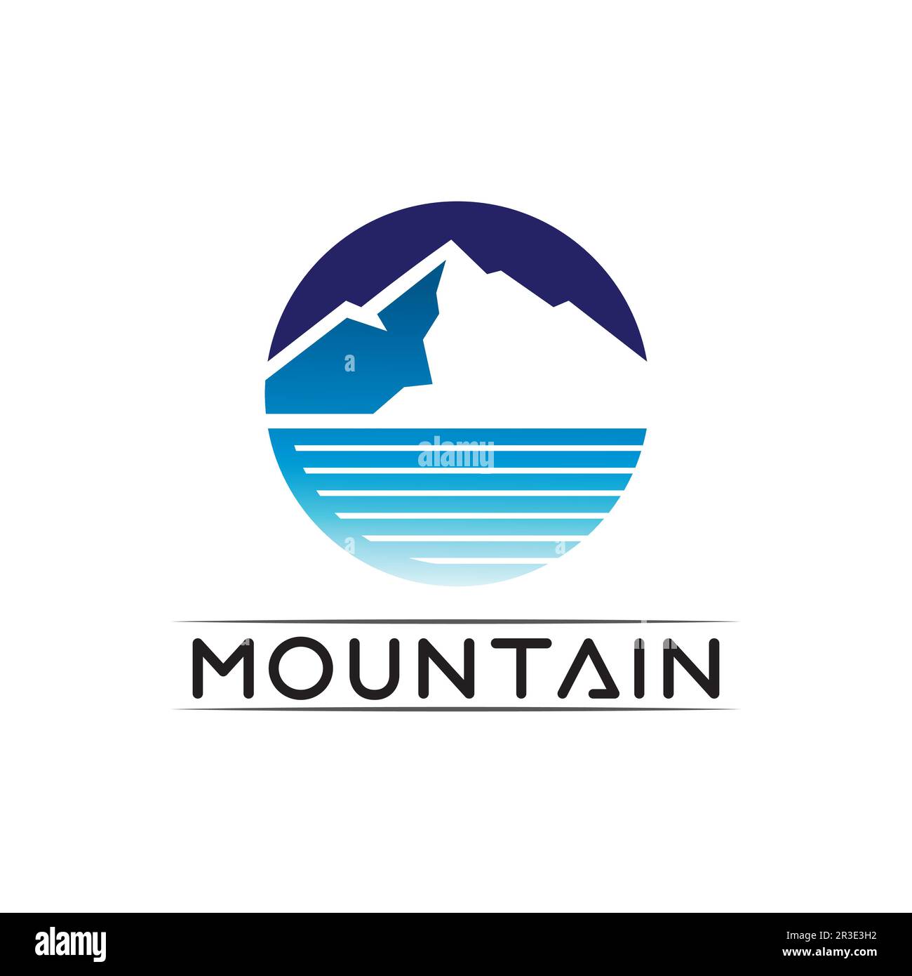 Mountain Icon logo Template Vector illustration design Outdoor Adventure et Expedition Design logo Illustration de Vecteur