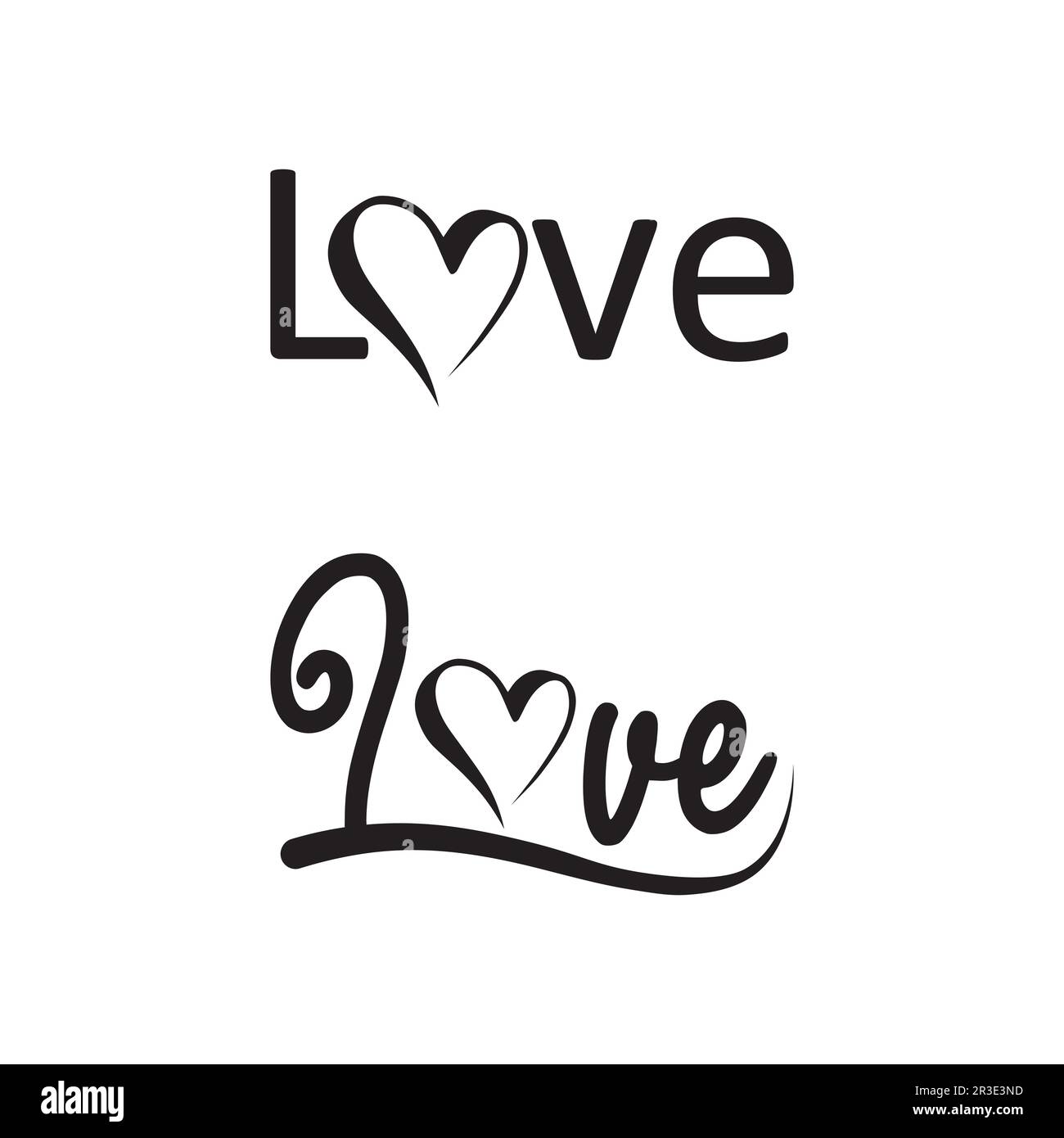 Logo coeur et Beauty Love Vector icône Valentin et romantique illustration design symbole modèle Illustration de Vecteur