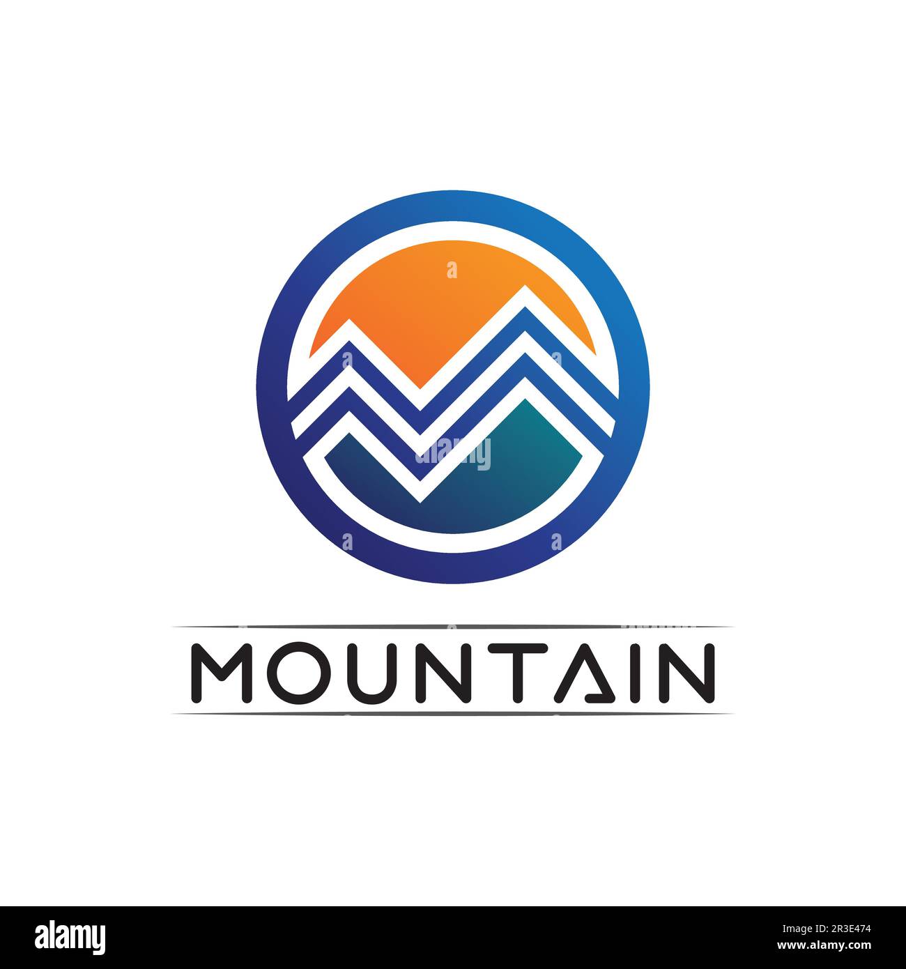 Mountain Icon logo Template Vector illustration design Outdoor Adventure et Expedition Design logo Illustration de Vecteur