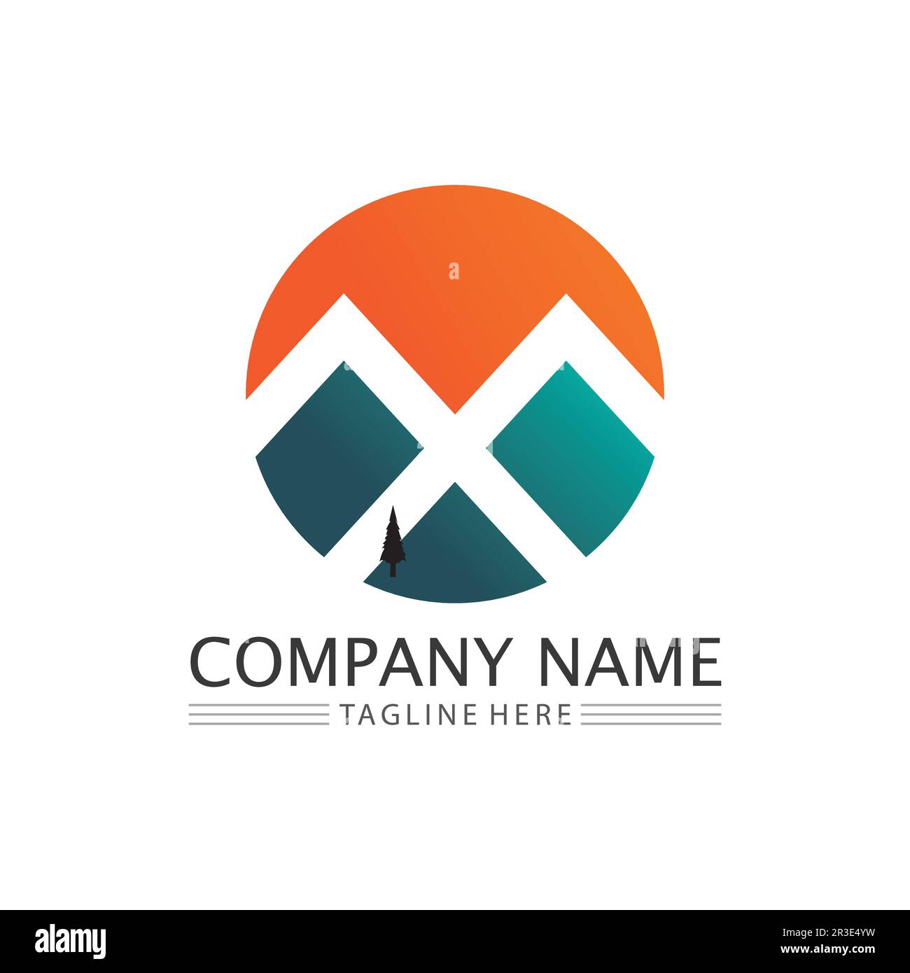 Mountain Icon logo Template Vector illustration design Outdoor Adventure et Expedition Design logo Illustration de Vecteur