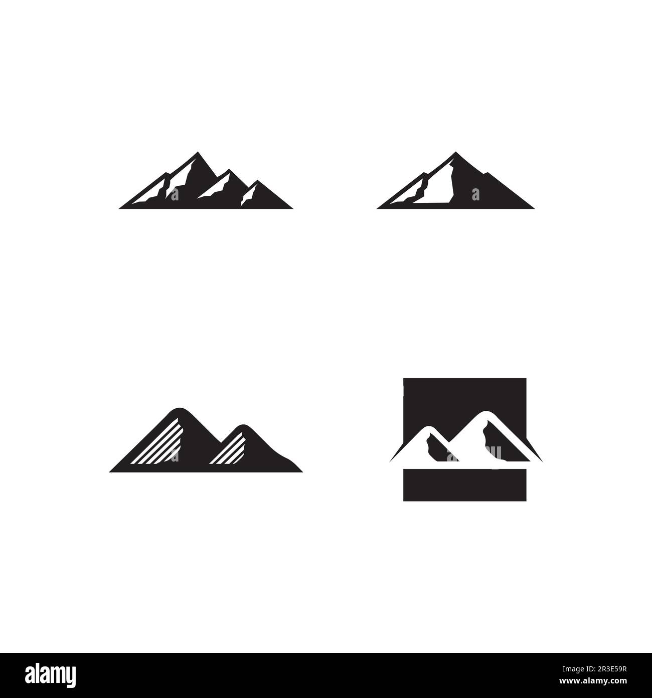 Mountain Icon logo Template Vector illustration design Outdoor Adventure et Expedition Design logo Illustration de Vecteur