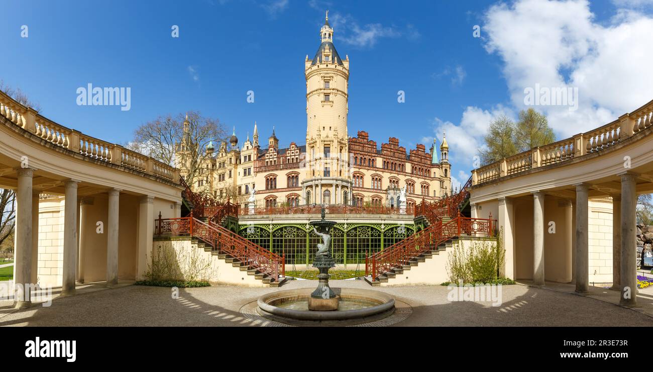 Palais Schwerin Orangerie Schwerin État Parlement Gouvernement Parlement Panorama Mecklenburg-Poméranie occidentale en Allemagne Banque D'Images