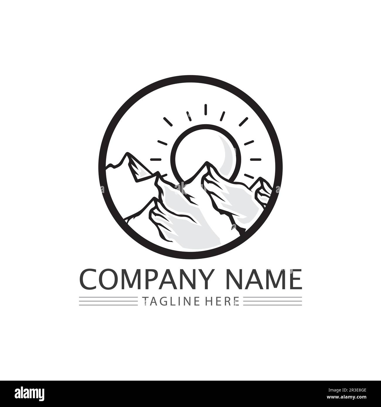 Mountain Icon logo Template Vector illustration design Outdoor Adventure et Expedition Design logo Illustration de Vecteur