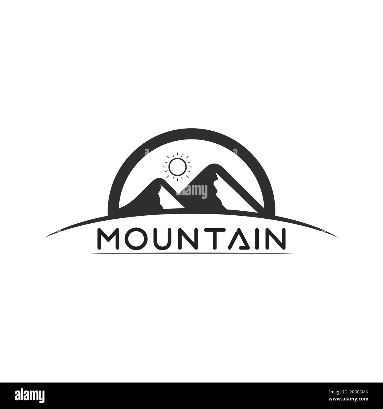 Mountain Icon logo Template Vector illustration design Outdoor Adventure et Expedition Design logo Illustration de Vecteur