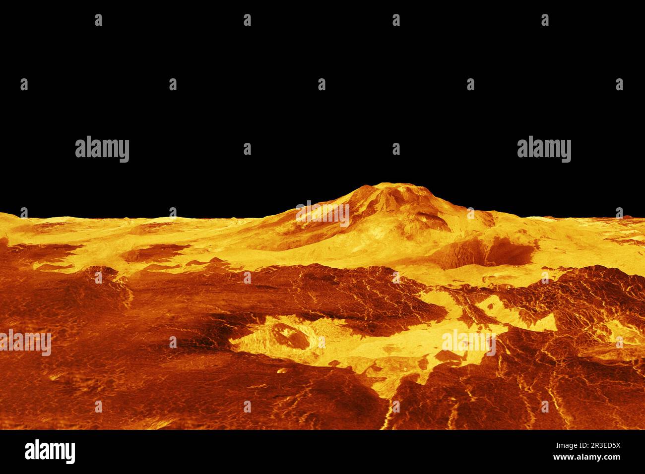 La surface de la planète Vénus. Éléments de cette image fournissant NASA. Banque D'Images
