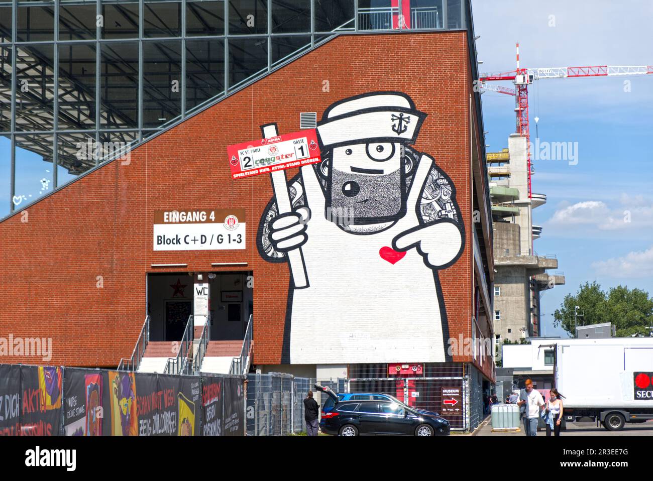 Hambourg. Stade Millerntor, FC St. Pauli, Allemagne Banque D'Images