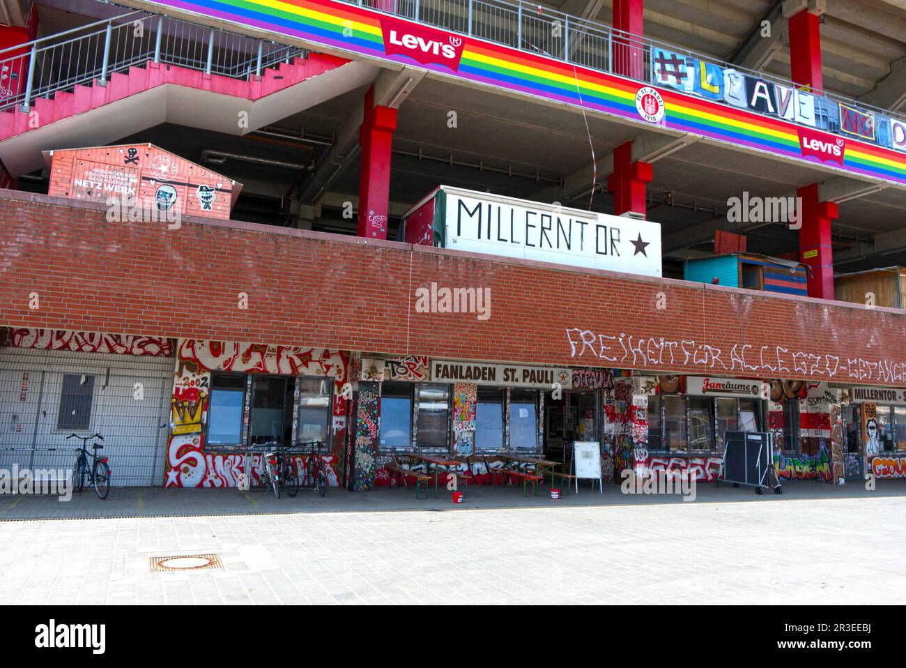 Hambourg. Stade Millerntor, FC St. Pauli, Allemagne Banque D'Images