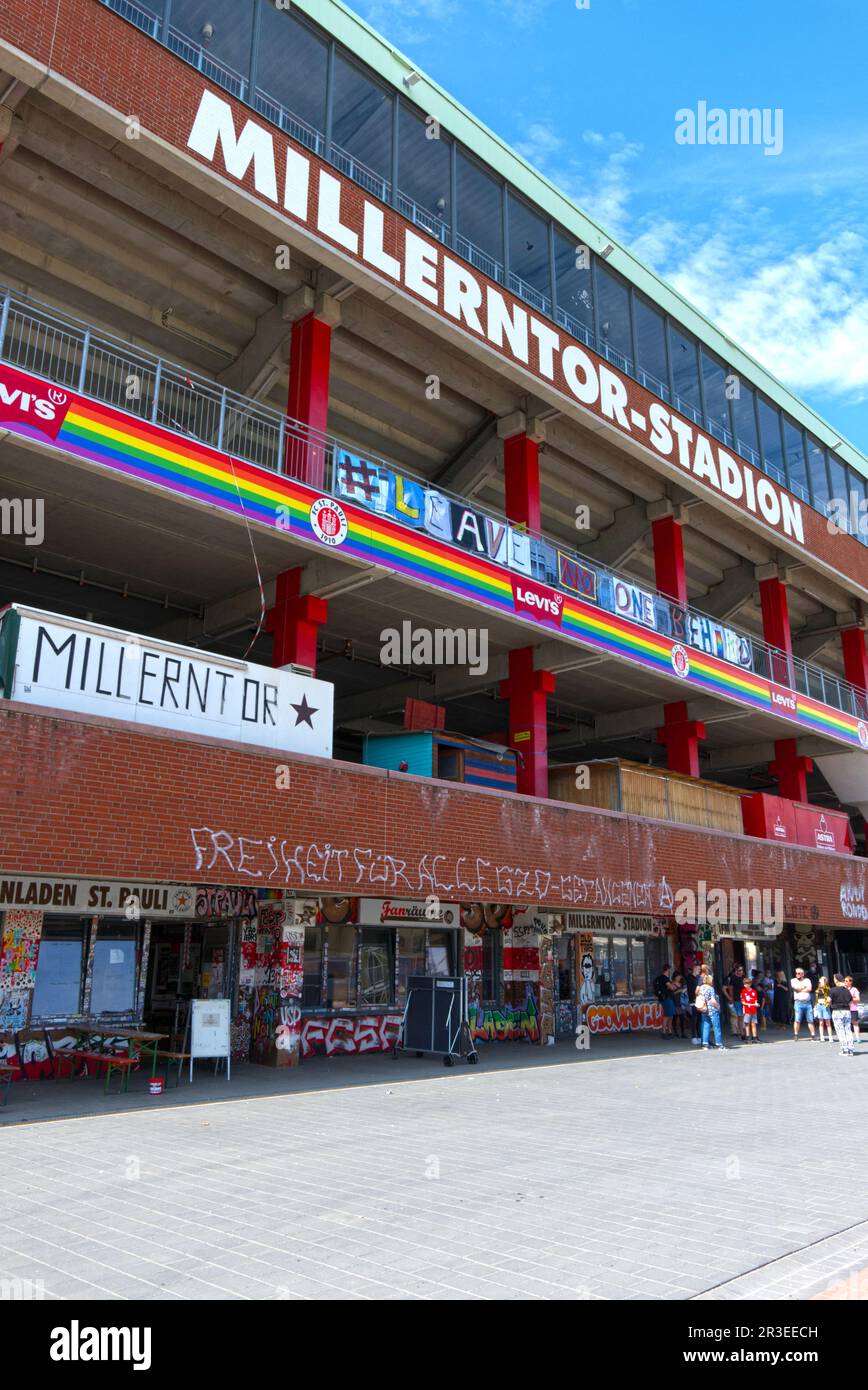 Hambourg. Stade Millerntor, FC St. Pauli, Allemagne Banque D'Images