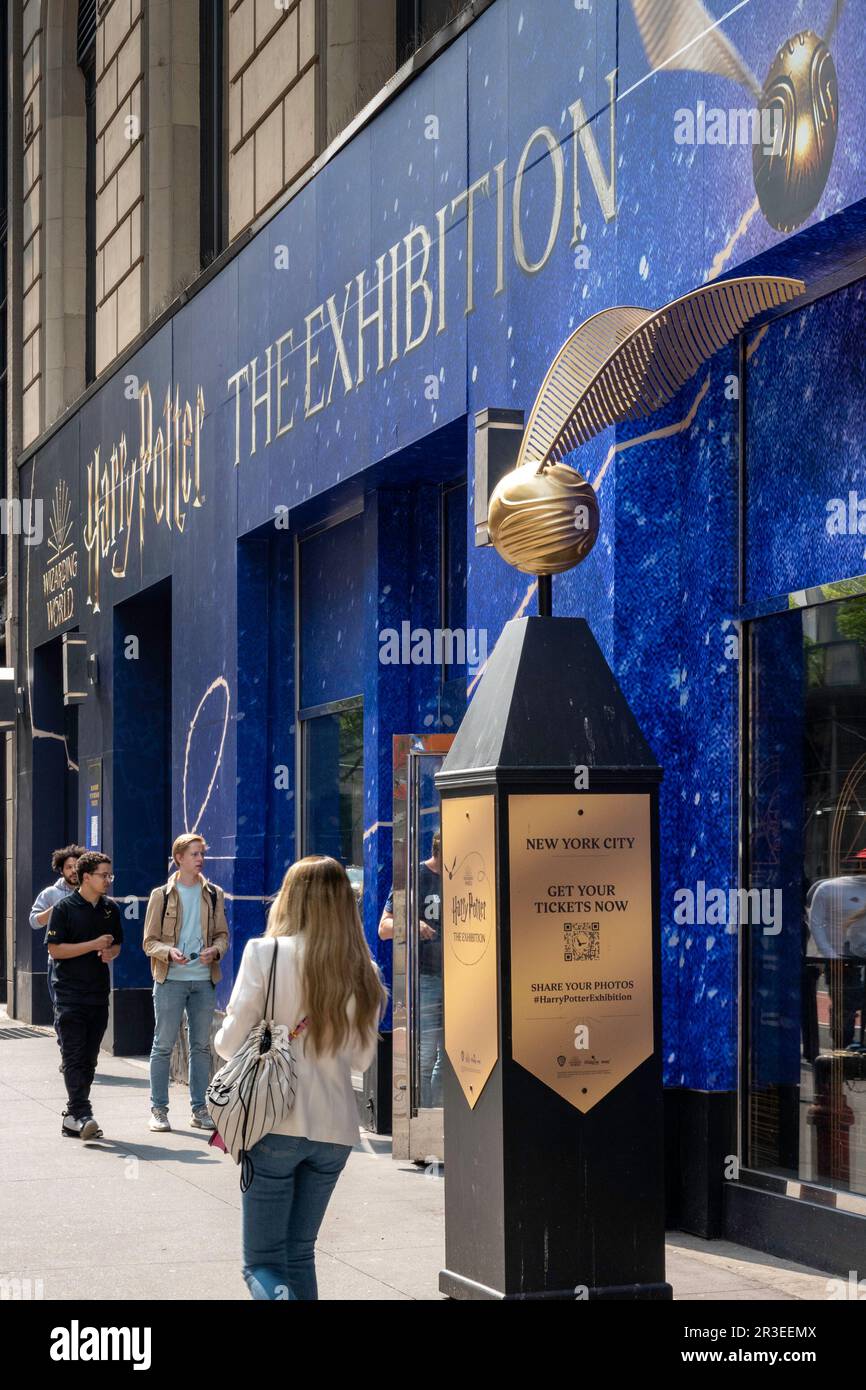 L'exposition Harry Potter a été ouverte au public en mai 2023 sur la rue W. 34th à Midtown Manhattan, New York City, États-Unis Banque D'Images