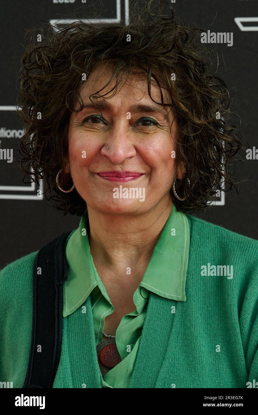 Londres, Royaume-Uni . 23 mai 2023 . Razia Iqbal photographié lors de la cérémonie des lauréats du Prix international du Booker 2023 qui s'est tenue au jardin du ciel. Crédit : Alan D West/Alay Live News Banque D'Images