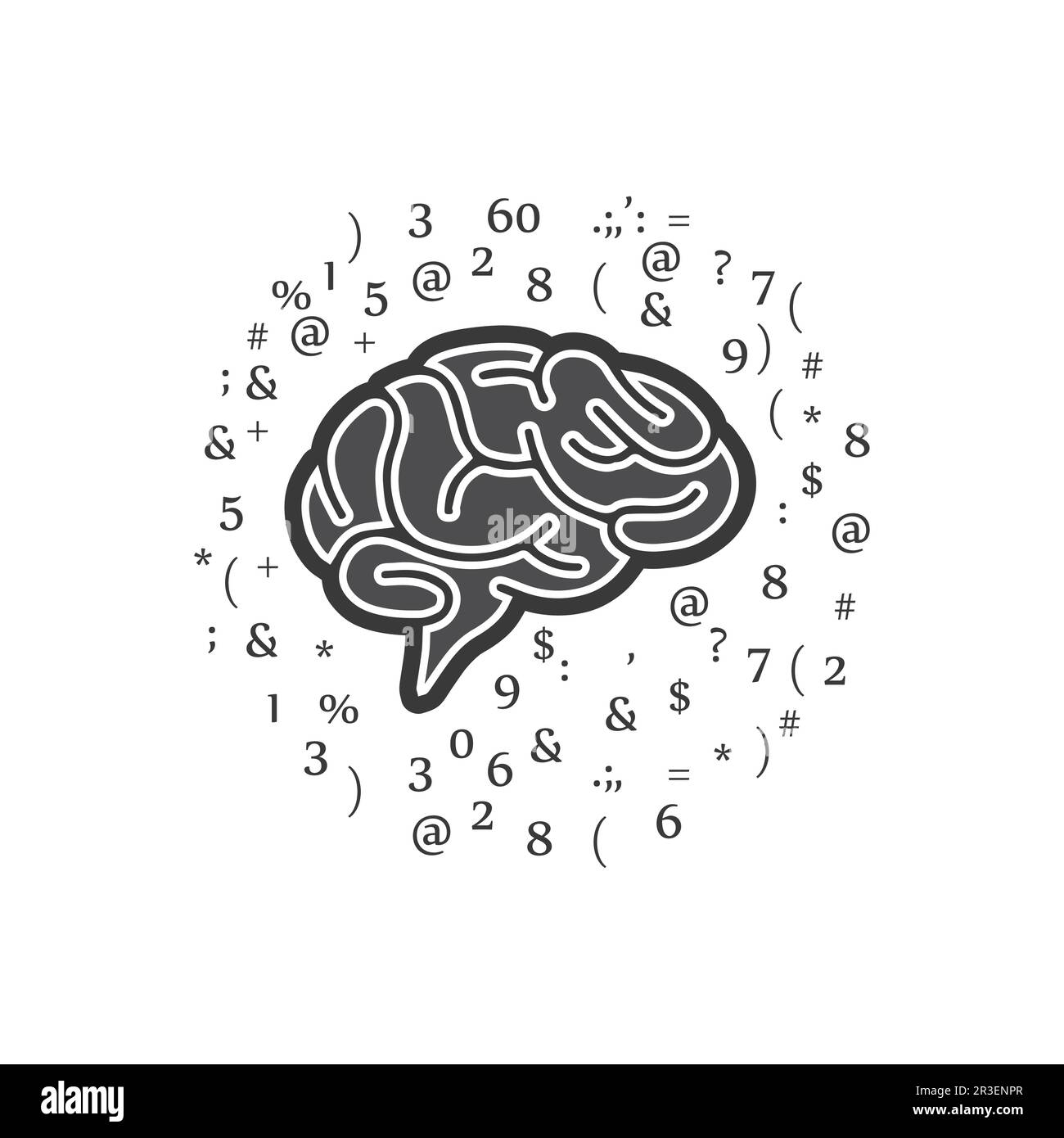 L'icône illustration vectorielle du cerveau santé Conception du modèle. Illustration de Vecteur