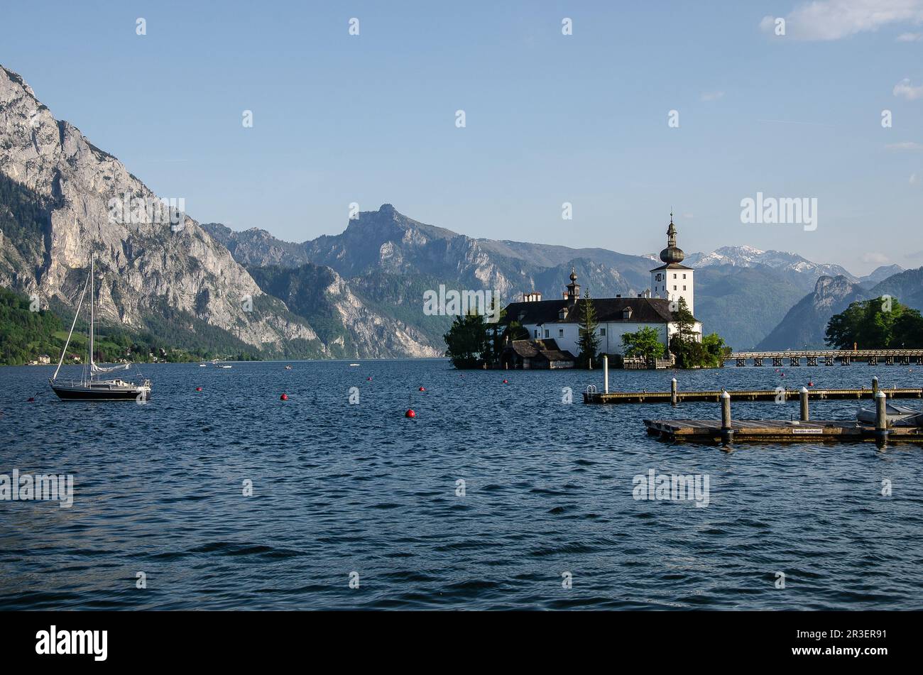 Le château d'Orth est l'un des lieux de mariage les plus populaires en Autriche, offrant TOUT CE dont vous pourriez avoir besoin pour un mariage merveilleux Banque D'Images