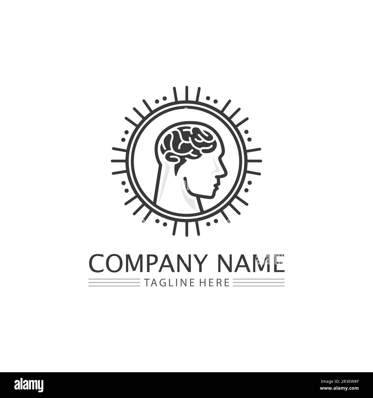 L'icône illustration vectorielle du cerveau santé Conception du modèle. Illustration de Vecteur