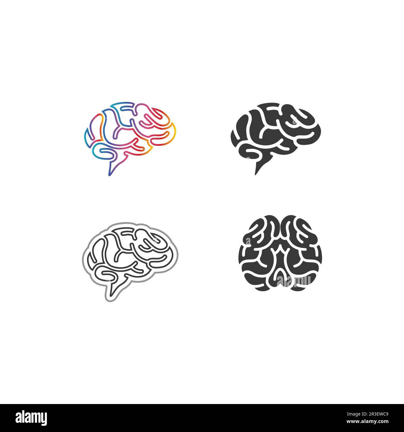 L'icône illustration vectorielle du cerveau santé Conception du modèle. Illustration de Vecteur