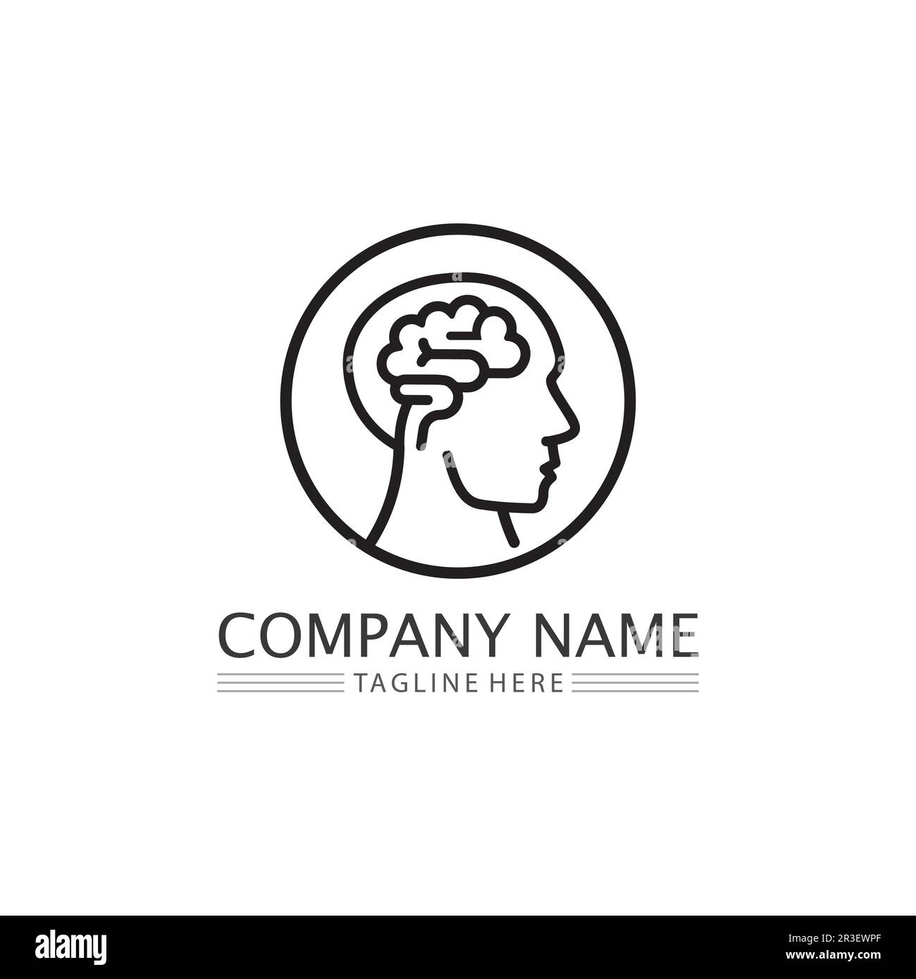 L'icône illustration vectorielle du cerveau santé Conception du modèle. Illustration de Vecteur