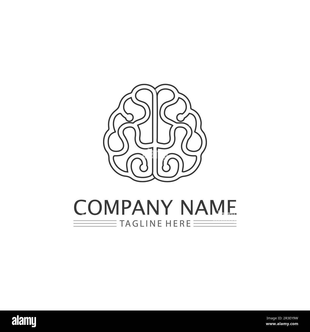 L'icône illustration vectorielle du cerveau santé Conception du modèle. Illustration de Vecteur