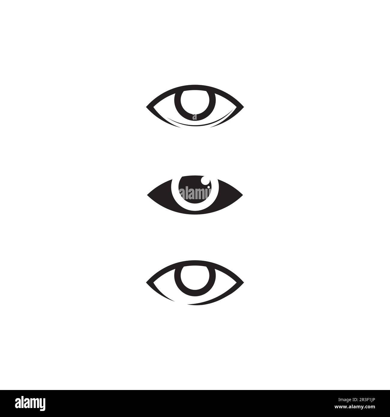 Icône de l'œil et design de la vision logo symbole de signe isolé vecteur intuition et spiritualité Illustration de Vecteur