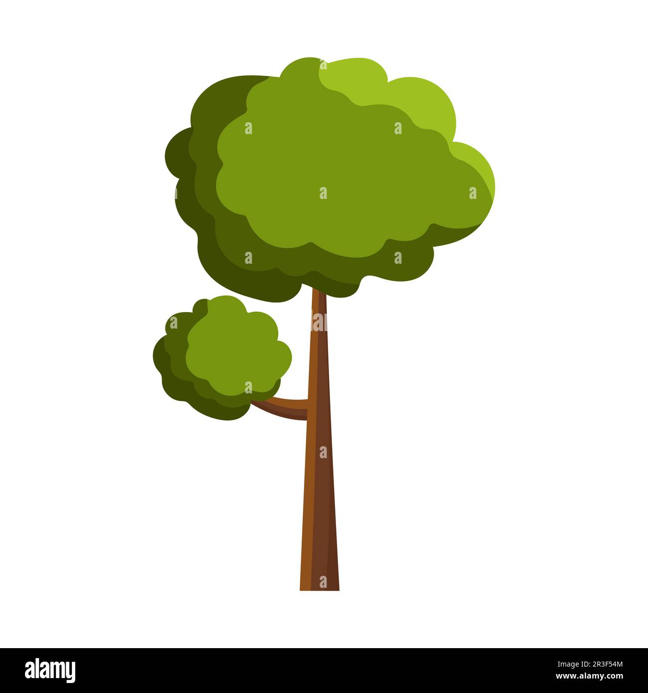 Arbre vert abstrait sur fond blanc - vecteur Banque D'Images