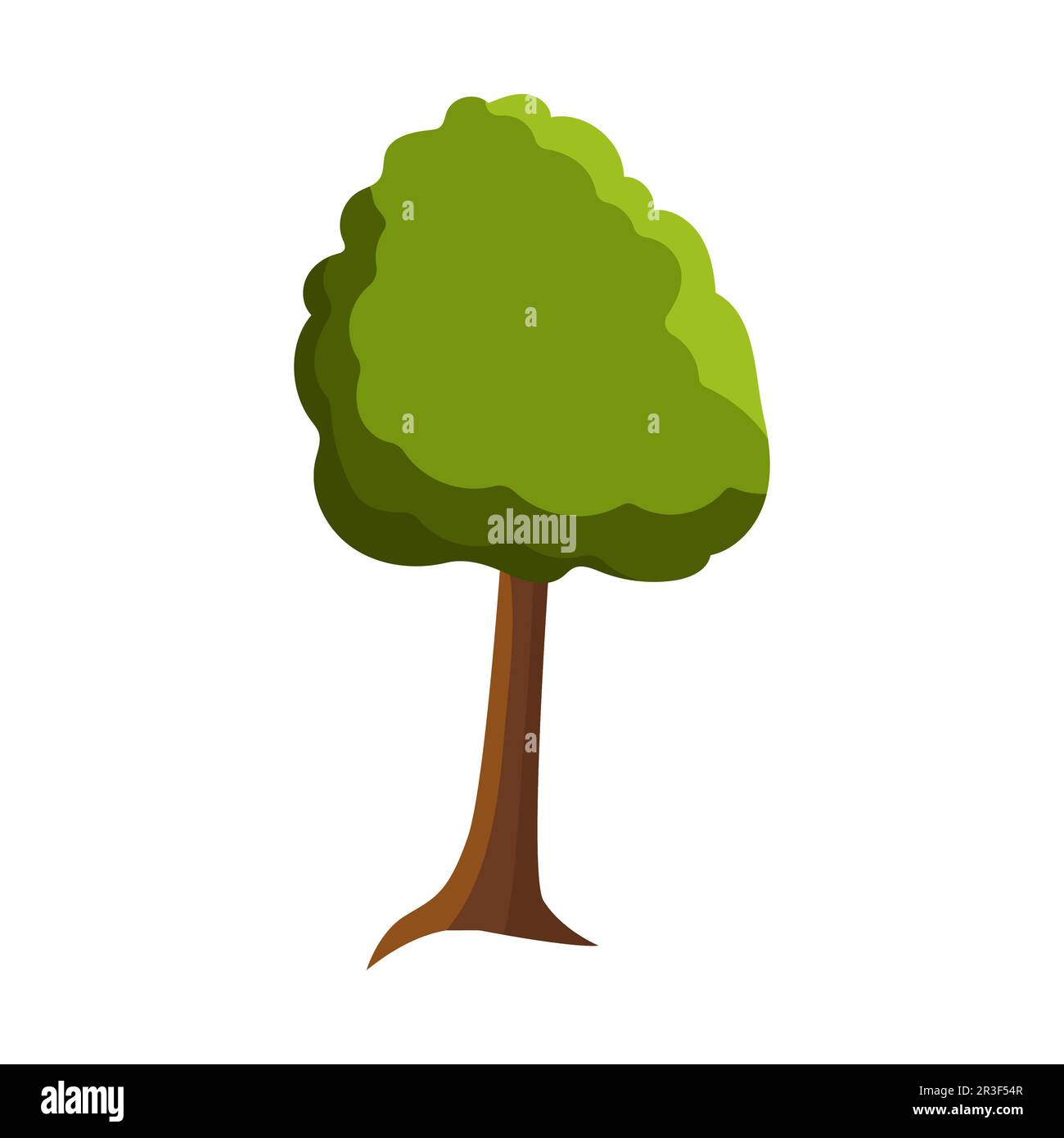 Arbre vert abstrait sur fond blanc - vecteur Banque D'Images