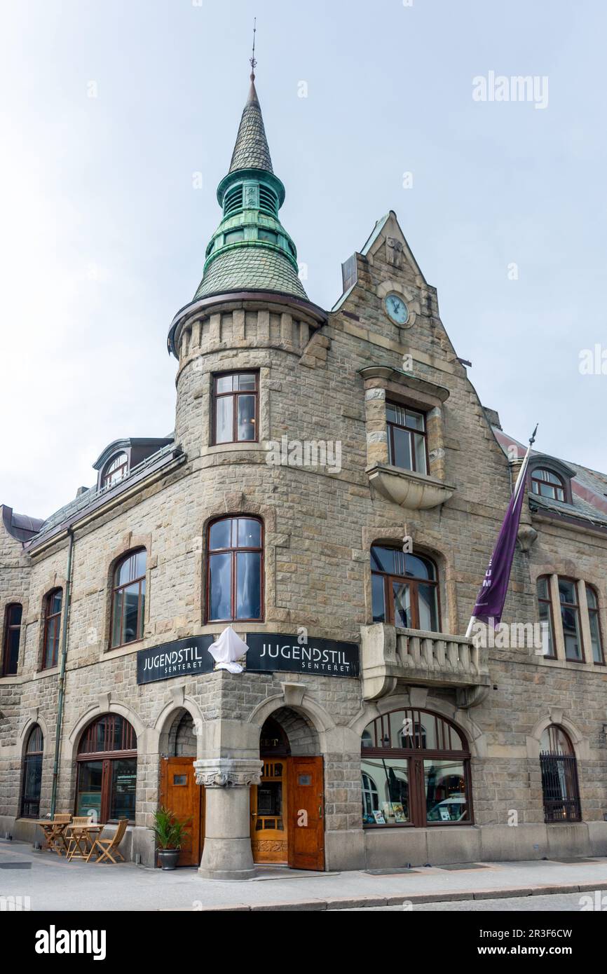 Musée Jugendstilsenteret og KUBE (Art Nouveau), Apotekergata, Ålesund, Møre og Romsdal, Norvège Banque D'Images