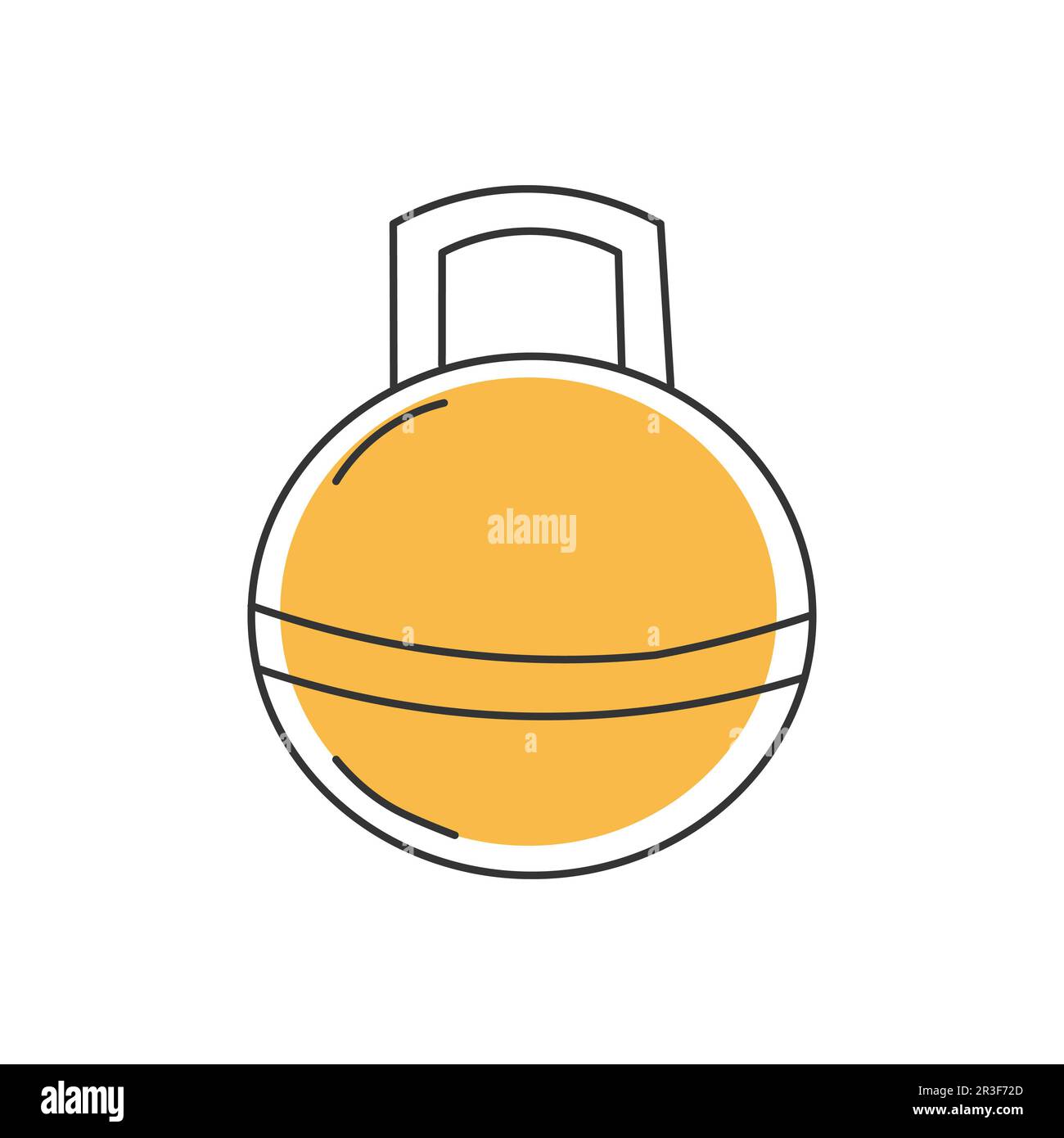 Élégante ligne fine icône sport haltère isolée sur fond blanc - Vector Banque D'Images