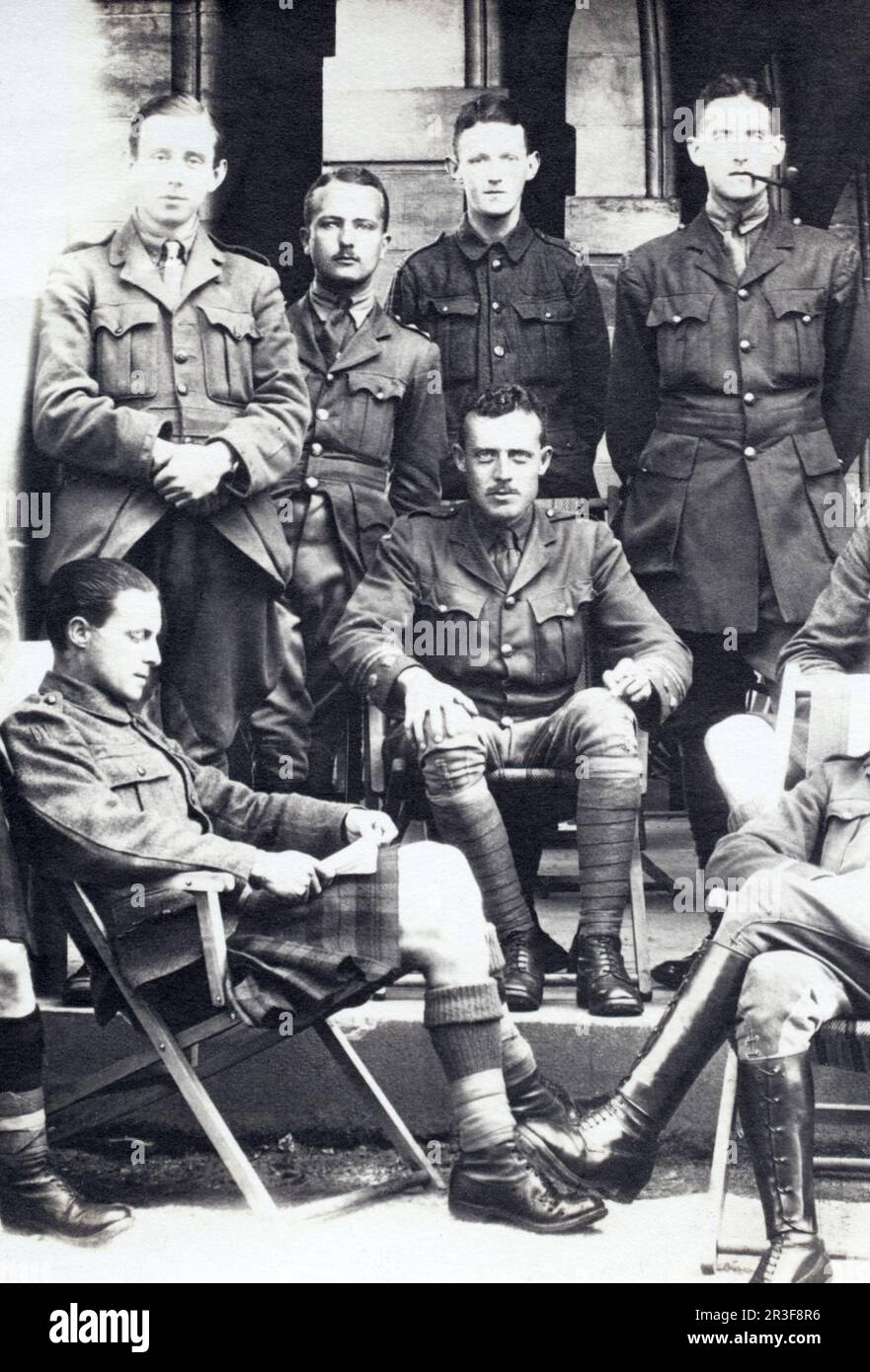 Officiers britanniques dans le camp de prisonniers de guerre de pforzheim pendant la première Guerre mondiale, 27/05/1918. Banque D'Images