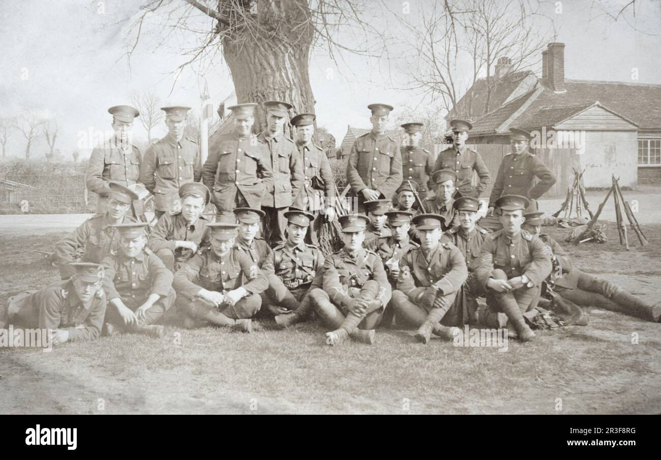 Soldats de la Force territoriale du 7e bataillon, Manchester Regiment, v. 1910. Banque D'Images