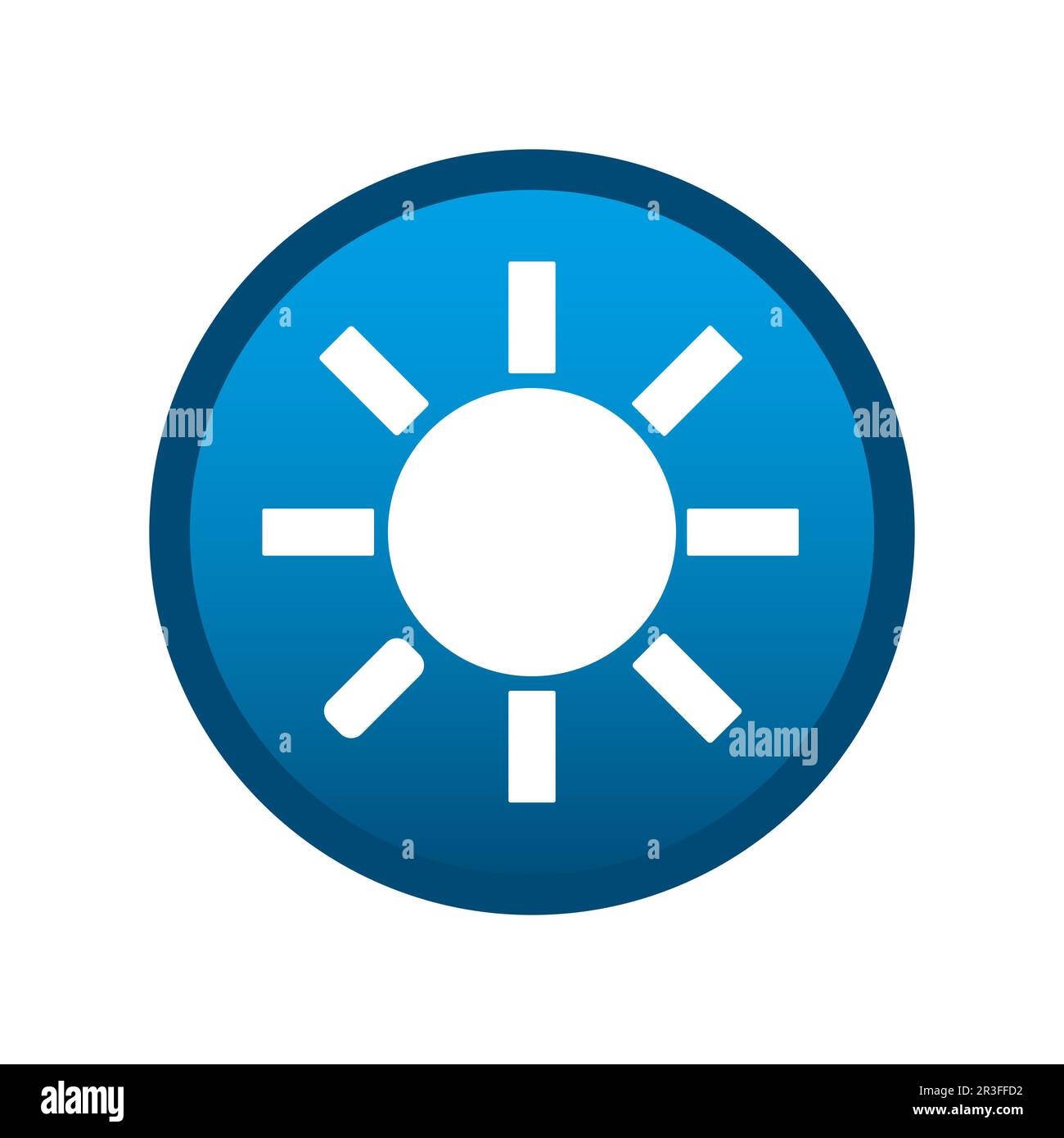 Icône de support Sun Round sur fond blanc - Vector Banque D'Images
