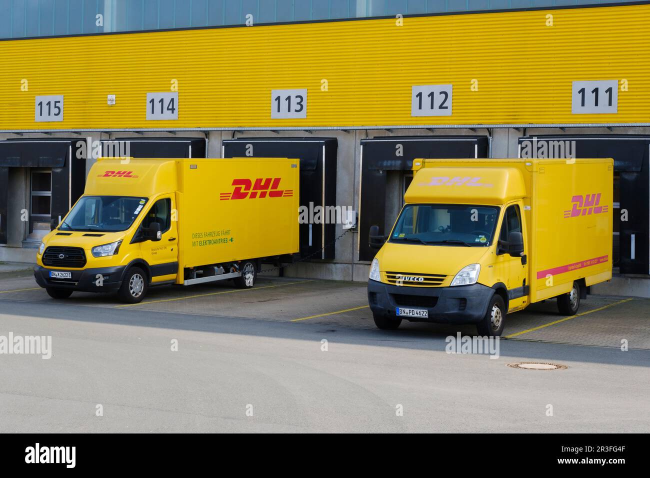Construction de DHL Service colis, poste allemande Banque D'Images
