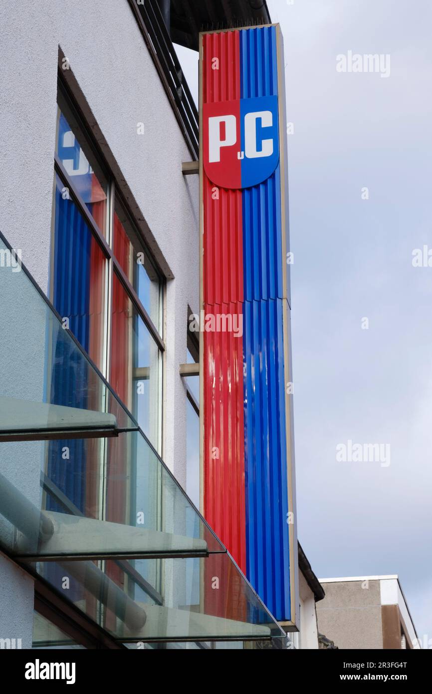 Signe et logo de P U. C Banque D'Images