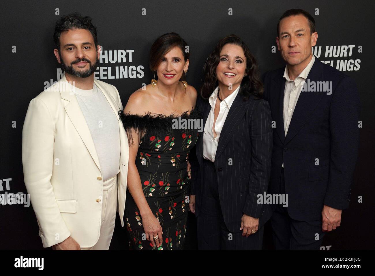 New York, NY, États-Unis. 22nd mai 2023. Arian Moayed, Michaela Watkins, Julia Louis Dreyfus, Tobias Menzies, aux arrivées pour VOUS BLESSER MES SENTIMENTS première, DGA New York Theatre, New York, NY 22 mai 2023. Crédit : Kristin Callahan/Everett Collection/Alay Live News Banque D'Images