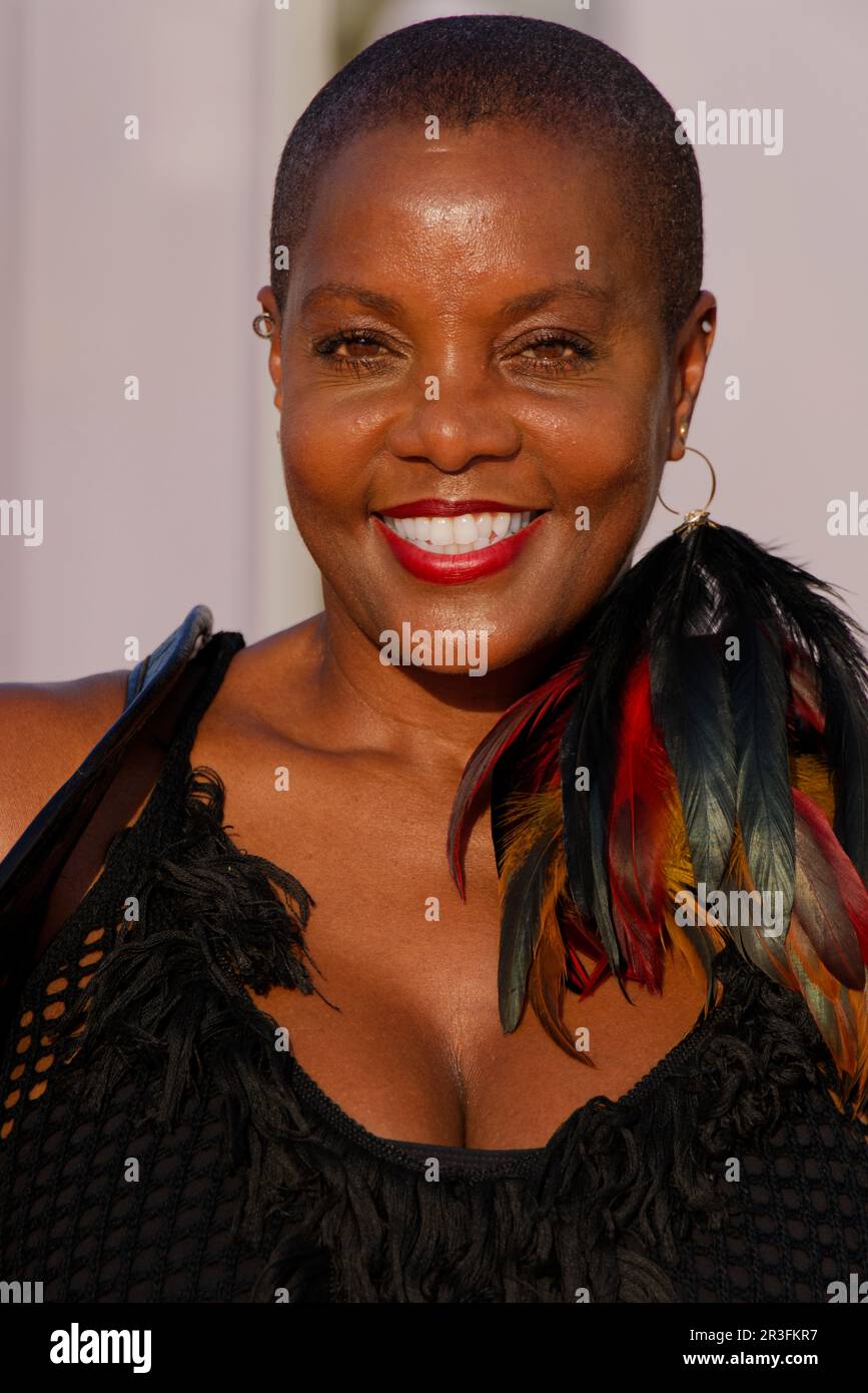 Cannes, France. 23rd mai 2023. L'actrice Michele Morgan participe à la fête DU film DE TERREUR NOIRE lors du festival annuel du film de Cannes 76th au pavillon international du village africain sur 23 mai 2023 à Cannes, en France. Crédit : Bernard Menigault/Alamy Live News Banque D'Images