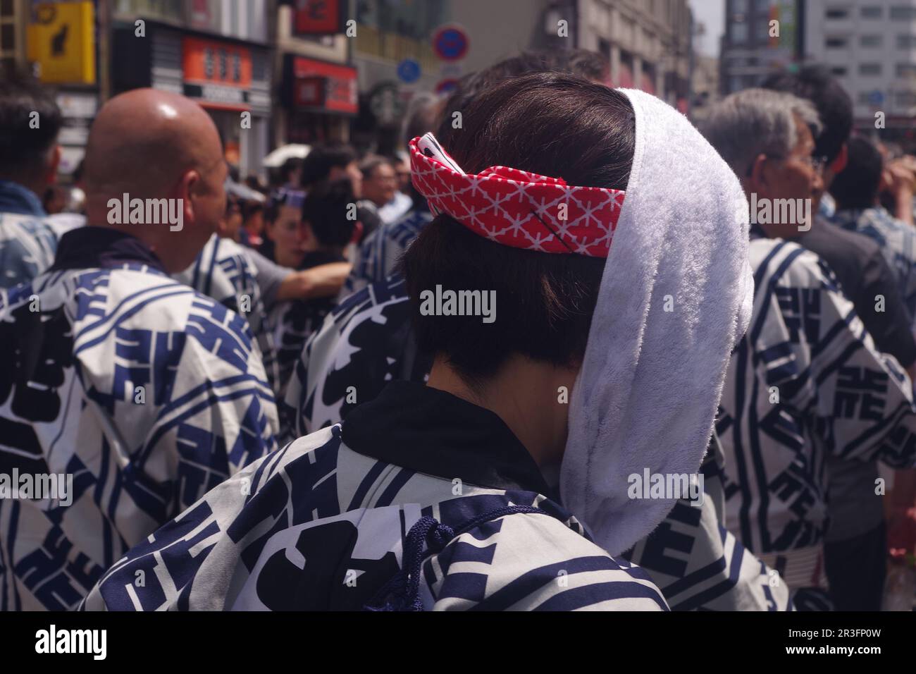 Couverture à Sanja Matsuri, Asakusa, Tokyo, Japon Banque D'Images