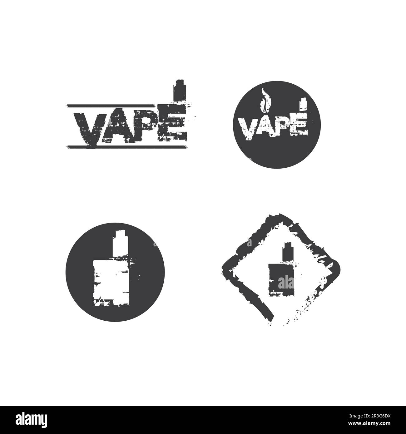 Logo de magasin de vape Banque d'images vectorielles