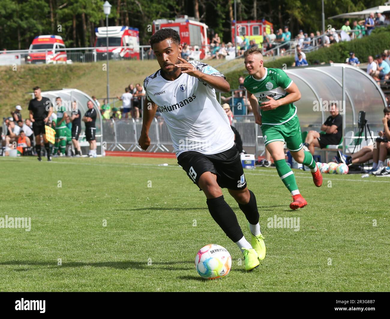 Leon Bell Bell (1.FC Magdeburg) -DFB DFL football 2.Bundesliga saison 2022-2023 test match Grün Weiss Ilsenburg - 1. FC Magdebu Banque D'Images