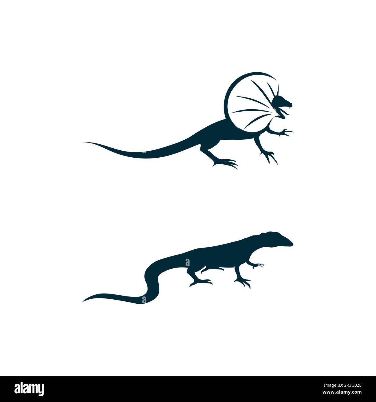 lézard animal vecteur salamandre gecko crocodile et le logo de conception de reptiles Illustration de Vecteur