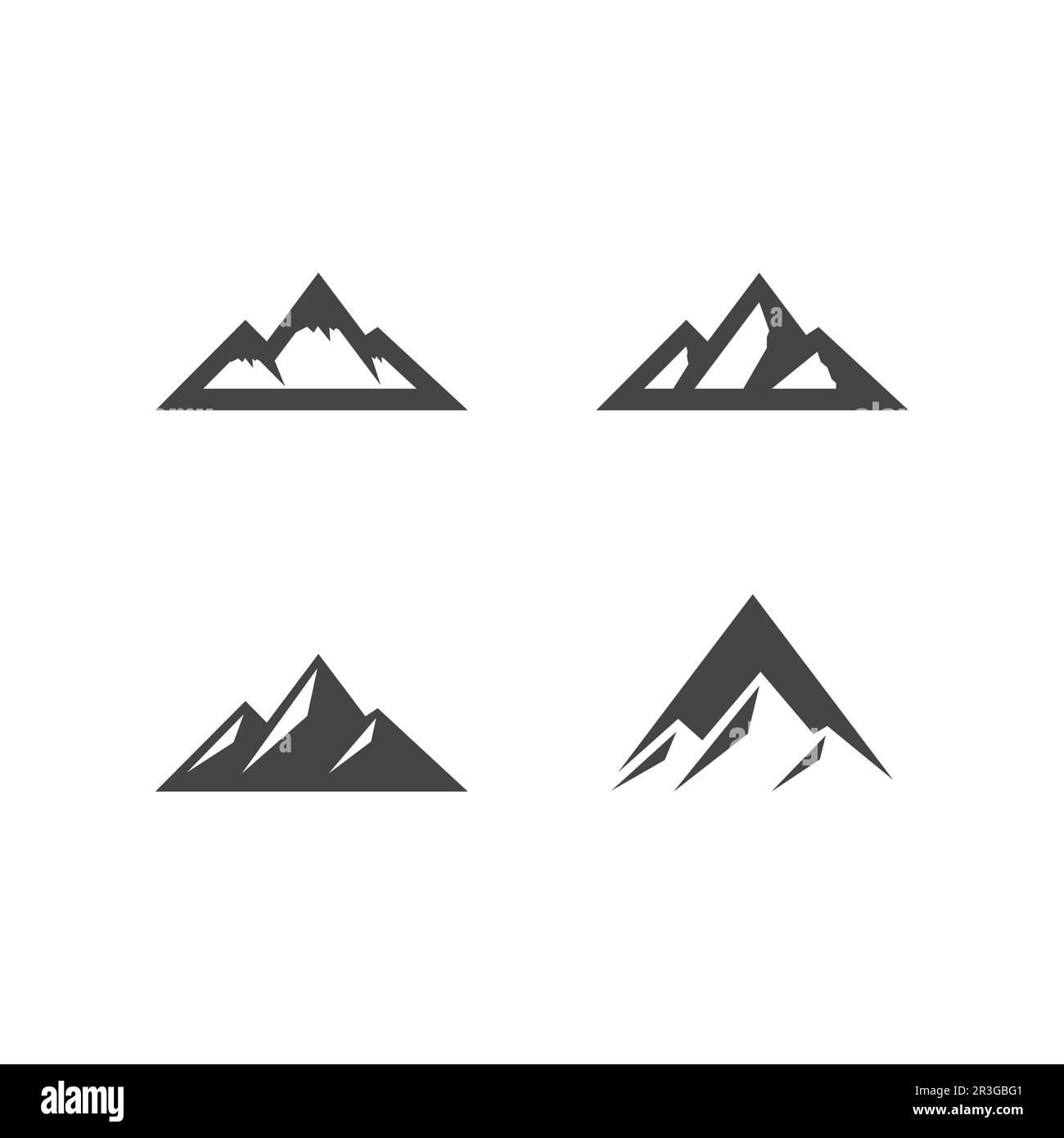 Logo d'icône de montagne et modèle d'iceberg conception d'illustration vectorielle Illustration de Vecteur