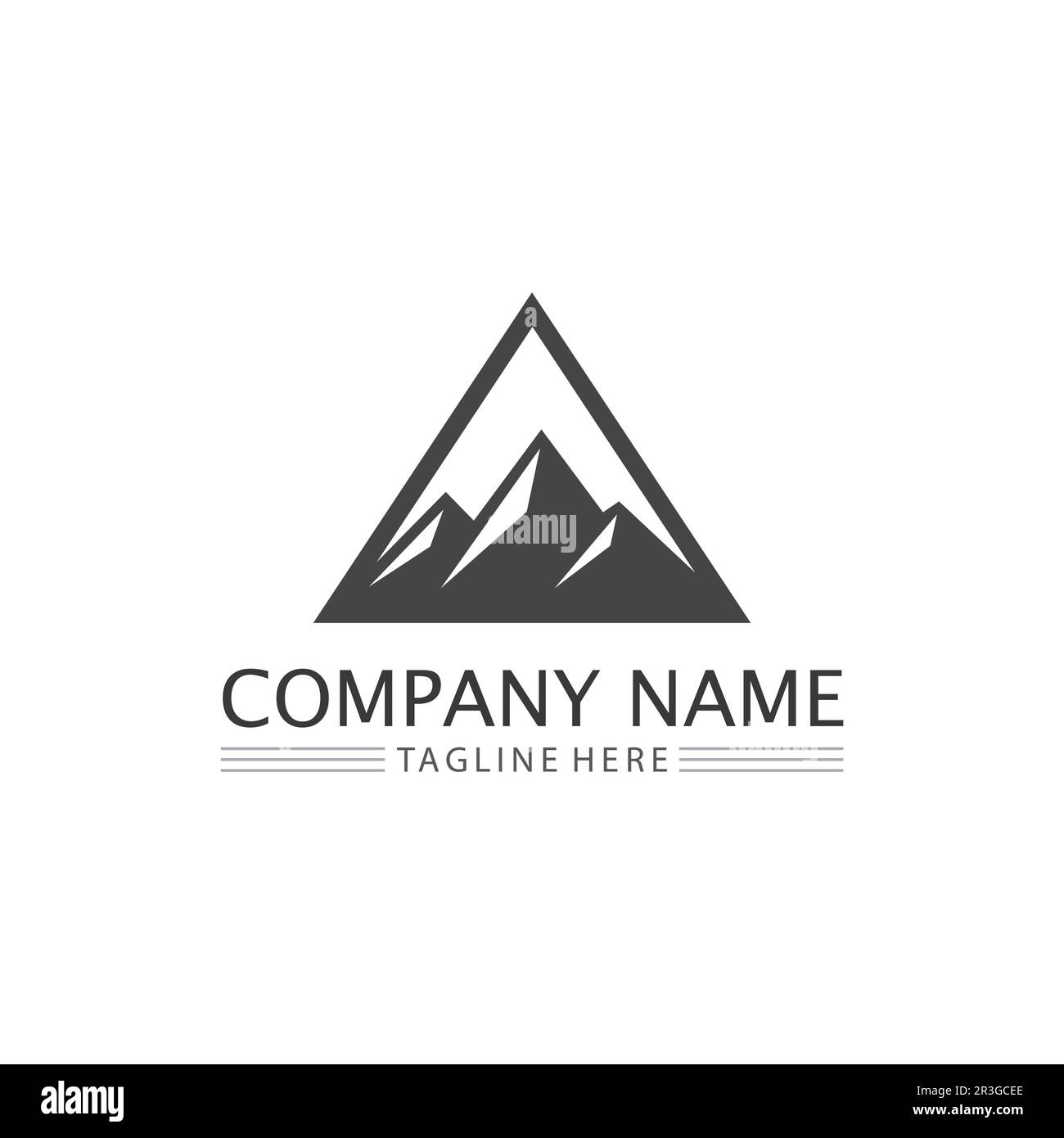Logo d'icône de montagne et modèle d'iceberg conception d'illustration vectorielle Illustration de Vecteur