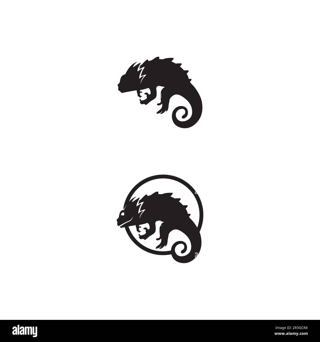 lézard animal vecteur salamandre gecko crocodile et le logo de conception de reptiles Illustration de Vecteur