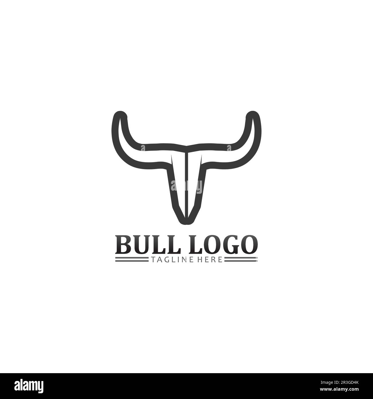 Logo de la mascotte de bœuf, vache, animal vecteur de conception pour le bison des cornes de sport, animal, mammifères, logo de la tête, sauvage, matador Illustration de Vecteur