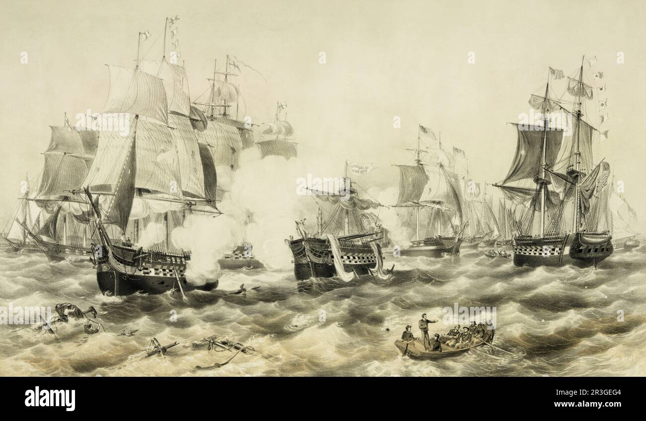 10 septembre 1813 - la bataille du lac Érié. Banque D'Images