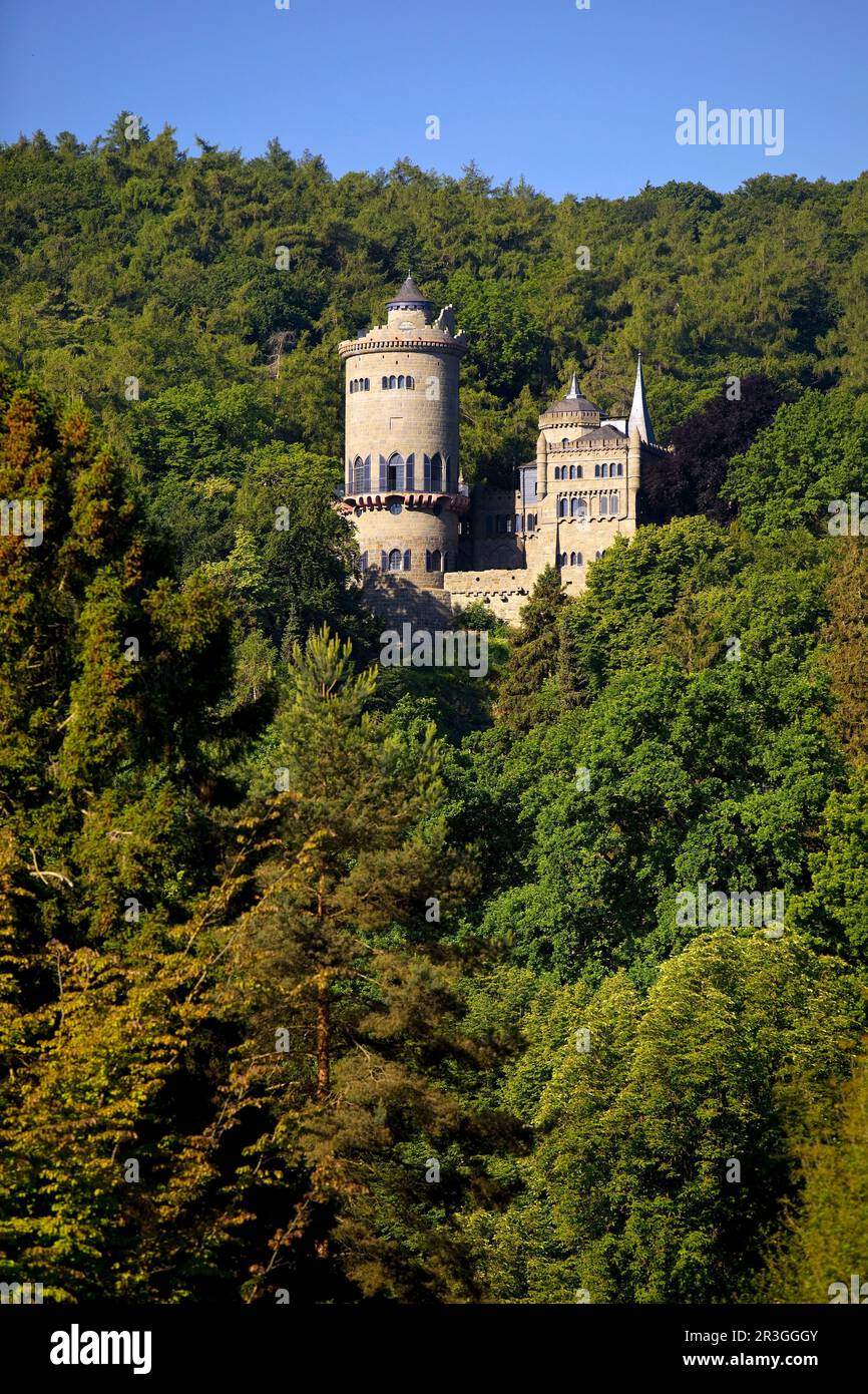 Bergpark Wilhelmshoehe avec la ruine artificielle Loewenburg, Kassel, Hesse, Allemagne, Europe Banque D'Images