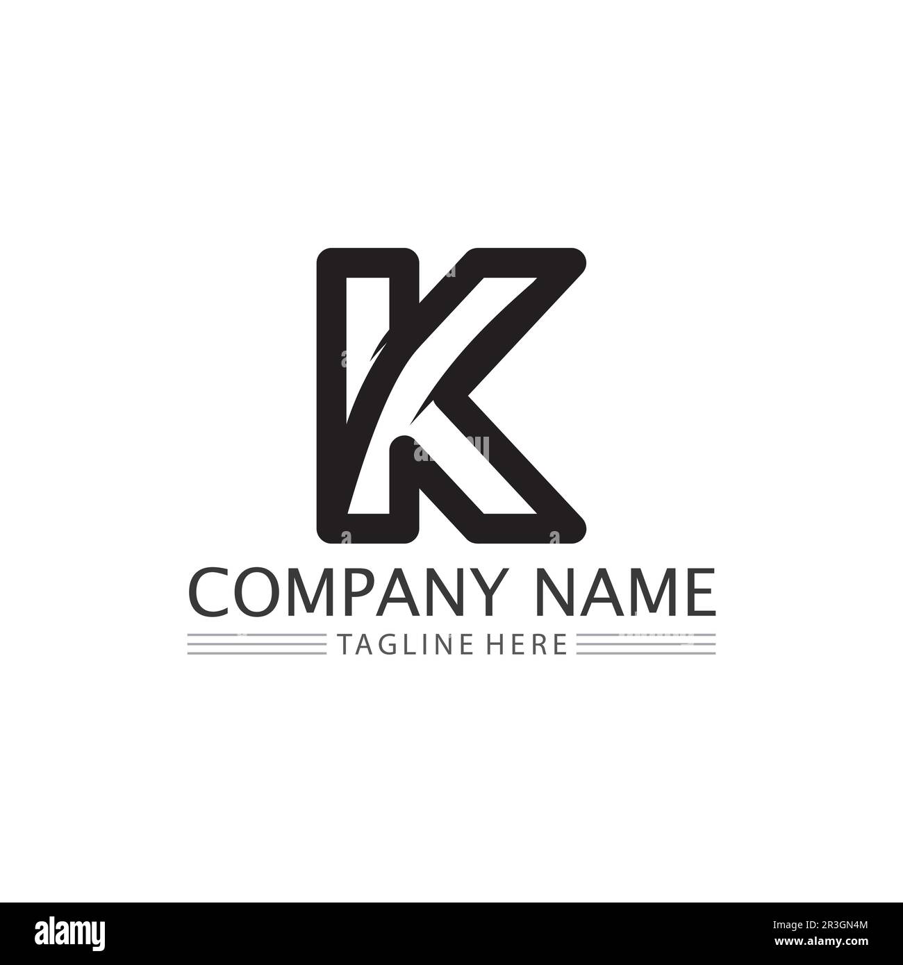 K logo design K lettre font concept Business logo Vector et design entreprise initiale Illustration de Vecteur