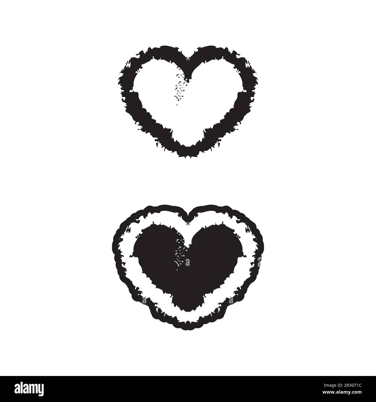 Modèle d'illustration d'icône vecteur cœur et beauté Illustration de Vecteur