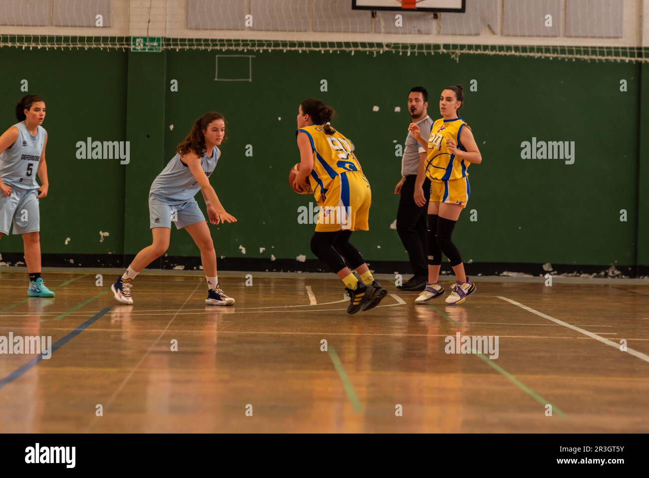 Cangas, Espagne. 23 mai 2023.match entre Defensoras del Morrazo vs CB Noia. phase de promotion à l'infantile femelle de première division. groupe sud. Credit: Xan Gasalla / Alamy Live News Banque D'Images