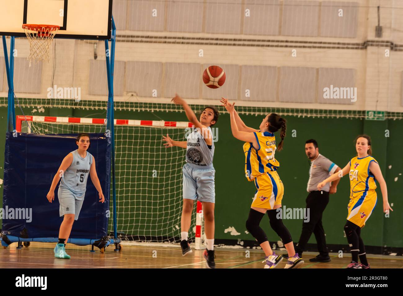 Cangas, Espagne. 23 mai 2023.match entre Defensoras del Morrazo vs CB Noia. phase de promotion à l'infantile femelle de première division. groupe sud. Credit: Xan Gasalla / Alamy Live News Banque D'Images