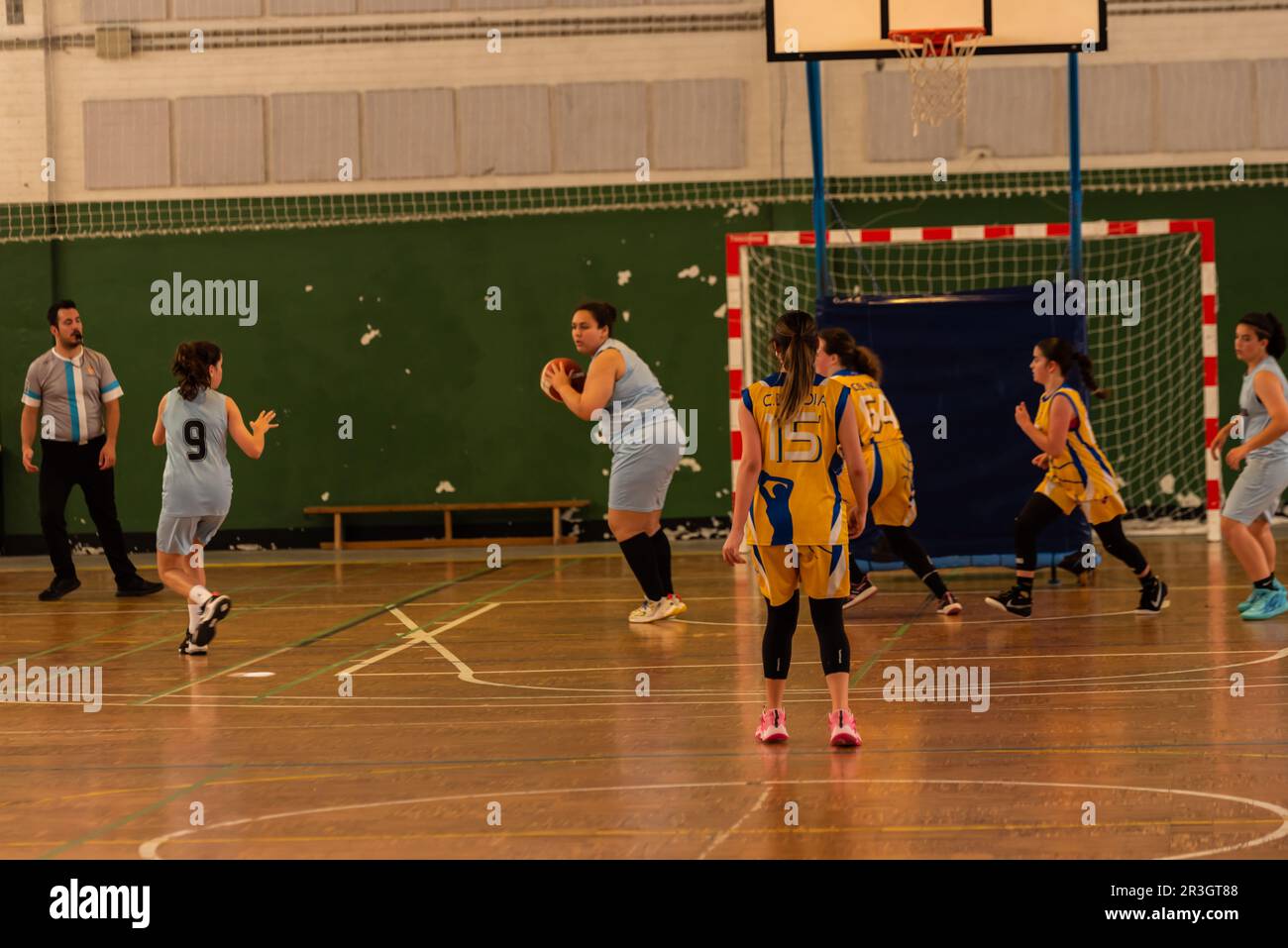 Cangas, Espagne. 23 mai 2023.match entre Defensoras del Morrazo vs CB Noia. phase de promotion à l'infantile femelle de première division. groupe sud. Credit: Xan Gasalla / Alamy Live News Banque D'Images