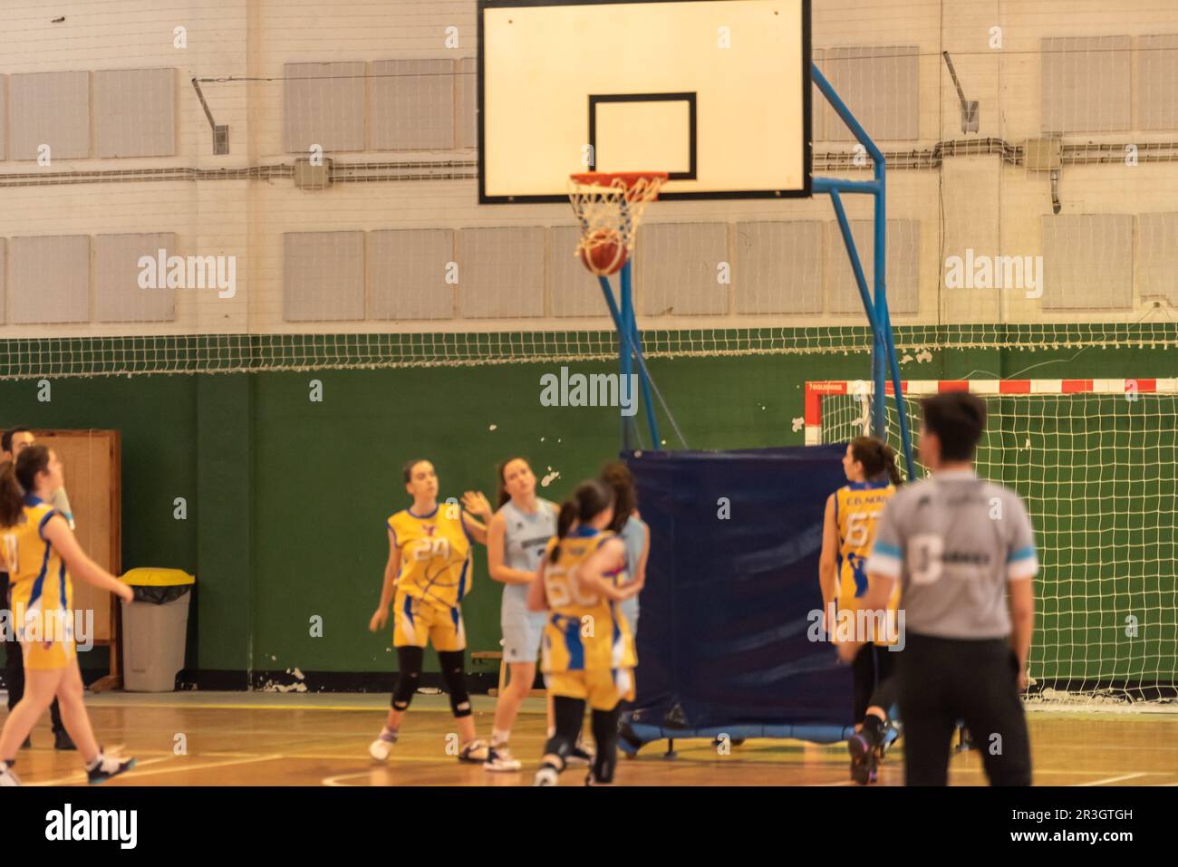 Cangas, Espagne. 23 mai 2023.match entre Defensoras del Morrazo vs CB Noia. phase de promotion à l'infantile femelle de première division. groupe sud. Credit: Xan Gasalla / Alamy Live News Banque D'Images