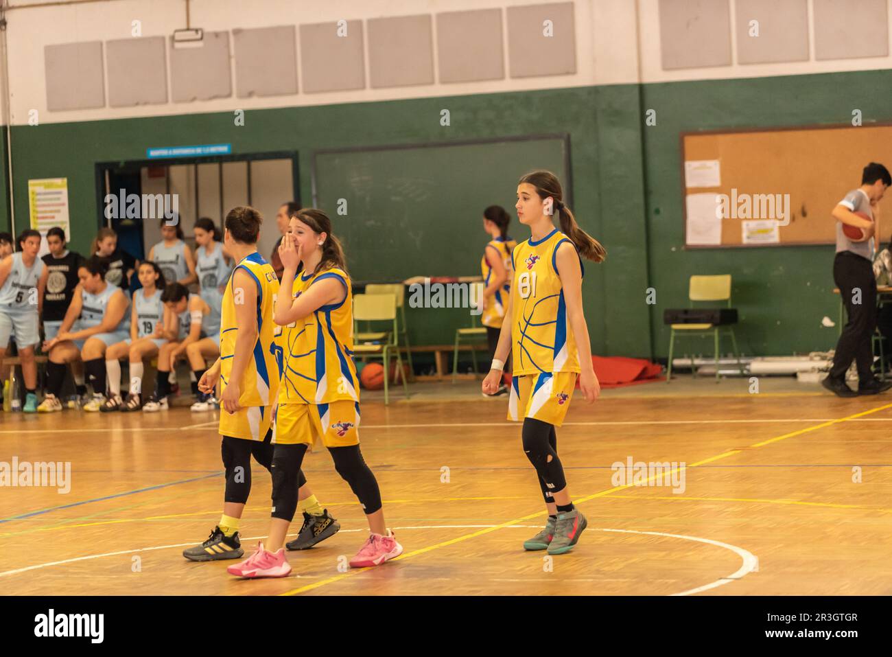 Cangas, Espagne. 23 mai 2023.match entre Defensoras del Morrazo vs CB Noia. phase de promotion à l'infantile femelle de première division. groupe sud. Credit: Xan Gasalla / Alamy Live News Banque D'Images