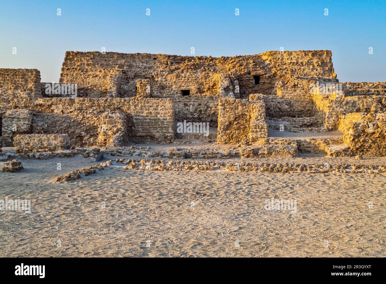 Site de l'UNESCO QAl'at al-Bahrain ou le fort de Bahreïn, Royaume de Bahreïn Banque D'Images